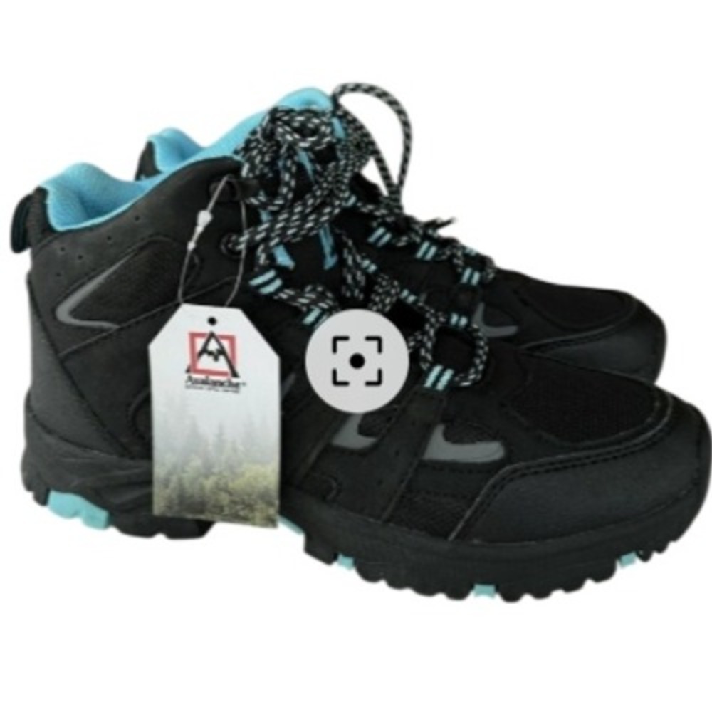Avalanche Gear Womens Hiking Boots Black Blue Trail Shoes Size 7‎ NIB 532910